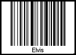 Interpretation von Elvis als Barcode