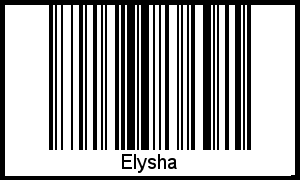 Der Voname Elysha als Barcode und QR-Code