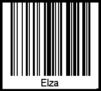 Der Voname Elza als Barcode und QR-Code