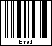 Emad als Barcode und QR-Code