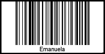 Interpretation von Emanuela als Barcode