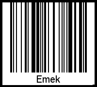 Interpretation von Emek als Barcode