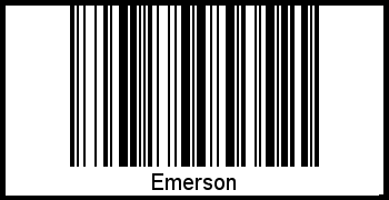 Barcode des Vornamen Emerson
