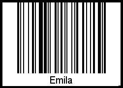 Barcode des Vornamen Emila