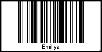 Emiliya als Barcode und QR-Code