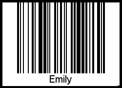 Emily als Barcode und QR-Code