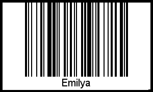 Barcode des Vornamen Emilya
