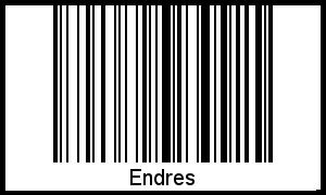 Endres als Barcode und QR-Code