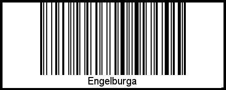 Engelburga als Barcode und QR-Code