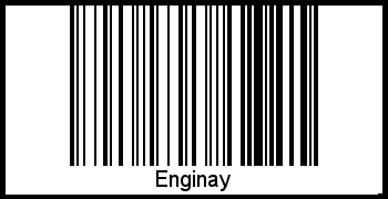 Der Voname Enginay als Barcode und QR-Code