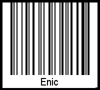 Der Voname Enic als Barcode und QR-Code