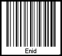 Barcode des Vornamen Enid