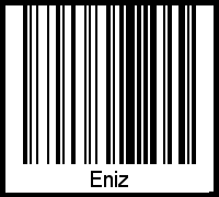 Der Voname Eniz als Barcode und QR-Code