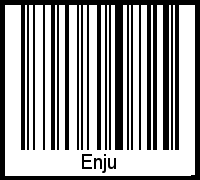 Der Voname Enju als Barcode und QR-Code