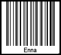 Interpretation von Enna als Barcode