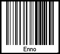 Der Voname Enno als Barcode und QR-Code
