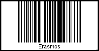 Barcode des Vornamen Erasmos