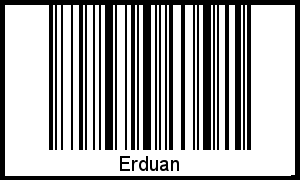 Barcode des Vornamen Erduan
