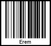 Der Voname Erem als Barcode und QR-Code