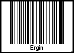 Barcode des Vornamen Ergin