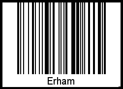 Barcode des Vornamen Erham