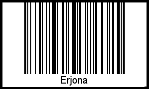 Barcode des Vornamen Erjona