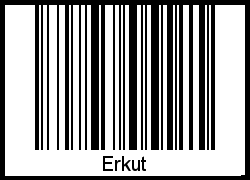 Barcode des Vornamen Erkut