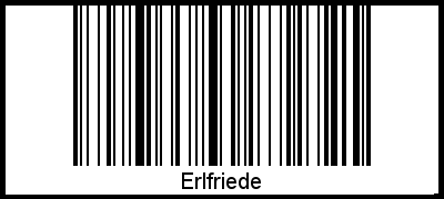 Barcode des Vornamen Erlfriede