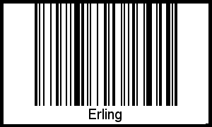 Der Voname Erling als Barcode und QR-Code