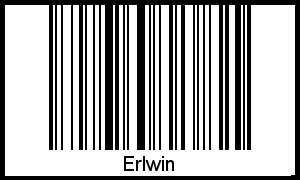 Der Voname Erlwin als Barcode und QR-Code