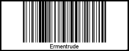 Interpretation von Ermentrude als Barcode