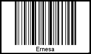 Barcode des Vornamen Ernesa