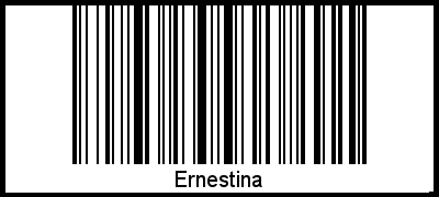 Der Voname Ernestina als Barcode und QR-Code