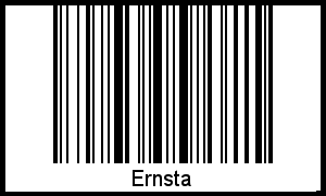 Interpretation von Ernsta als Barcode