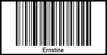 Barcode des Vornamen Ernstine