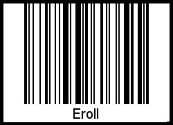Der Voname Eroll als Barcode und QR-Code