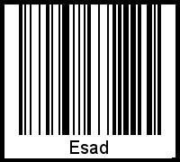 Barcode des Vornamen Esad