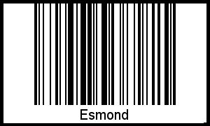 Barcode des Vornamen Esmond