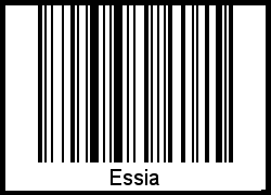 Der Voname Essia als Barcode und QR-Code