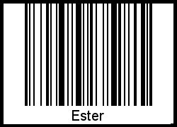 Ester als Barcode und QR-Code