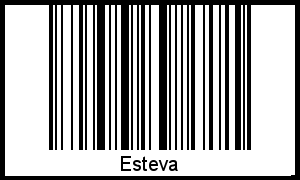 Barcode des Vornamen Esteva