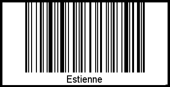 Barcode des Vornamen Estienne