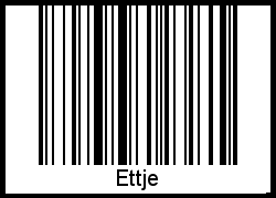 Der Voname Ettje als Barcode und QR-Code