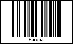Europa als Barcode und QR-Code