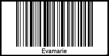Interpretation von Evamarie als Barcode