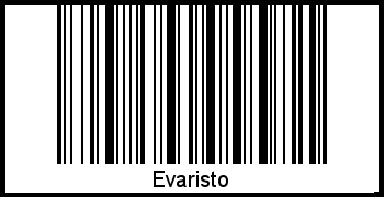 Der Voname Evaristo als Barcode und QR-Code