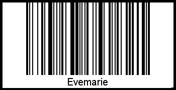 Interpretation von Evemarie als Barcode