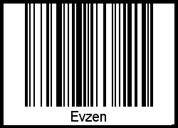 Evzen als Barcode und QR-Code