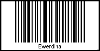 Ewerdina als Barcode und QR-Code