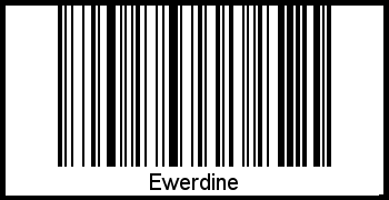 Barcode des Vornamen Ewerdine
